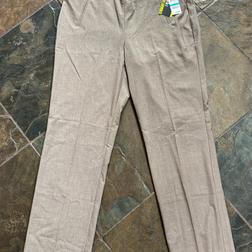 Style&Co Tan Dress Pants Straight Leg